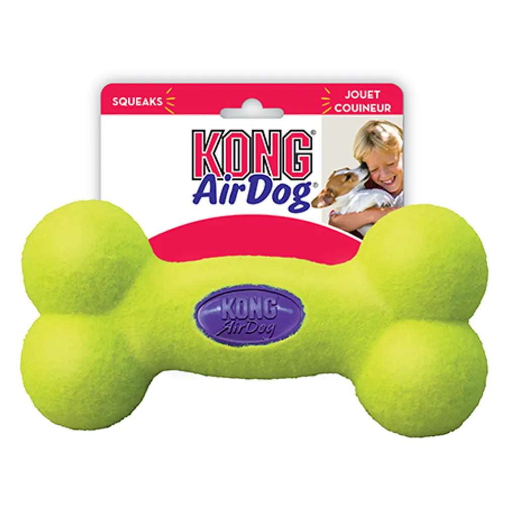 Kong AirDog Bone Small - kombineret bold og pivelyd